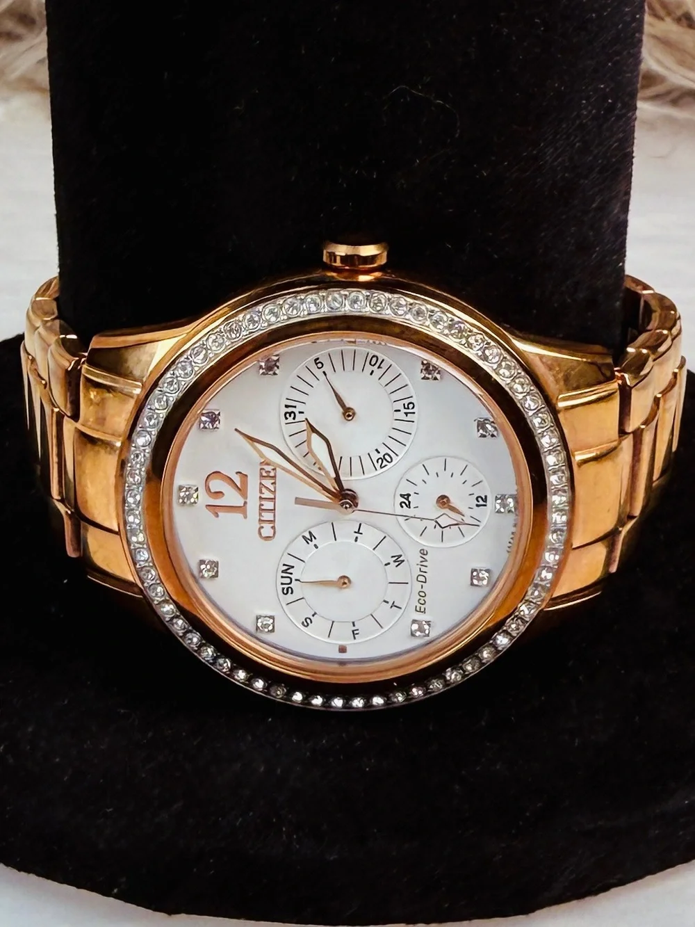 Citizen Eco-Drive Multi-Function Watch Mother-of-Pearl Dial | Crystal Bezel | AS
